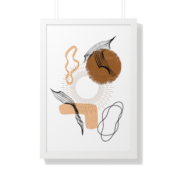 Modern Abstract Framed Vertical Poster