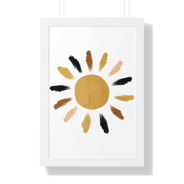 Modern Sunshine Framed Vertical Poster