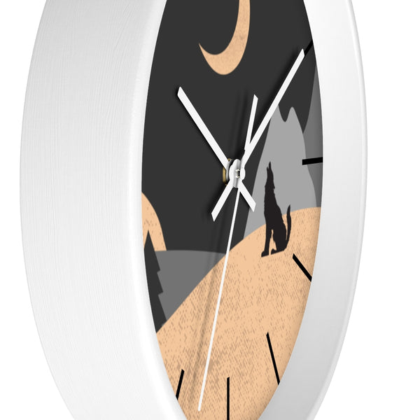 Wall Clock, Howling Moon Rustic Theme - Dakoda Goods & Co.