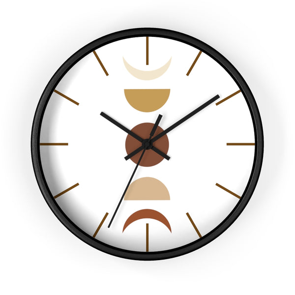 Wall Clock, Clocks, Moon Faces, Organic Theme, Wooden Clock, Time, Wall Decor - Dakoda Goods & Co.