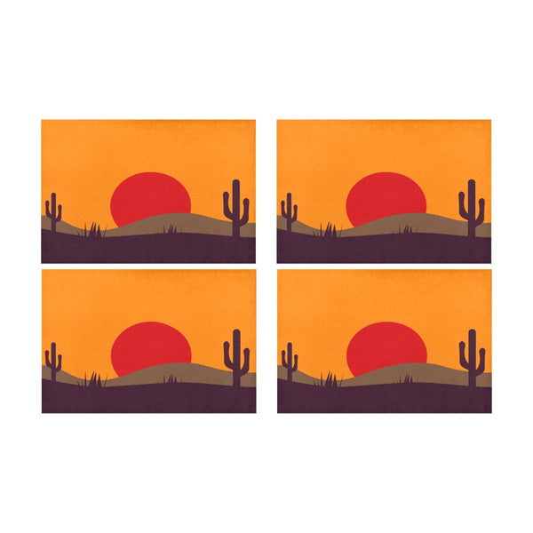 Desert Valley Placemats, Set of 4 Placemat 12’’ x 18’’ (Four Pieces)