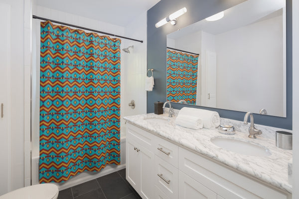 Southwestern Shower Curtain, Bathroom Decor - Dakoda Goods & Co.