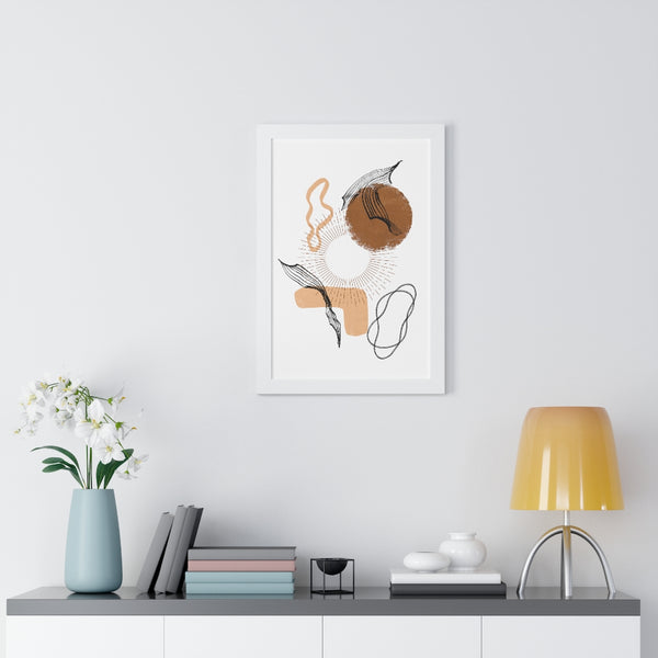 Modern Abstract Framed Vertical Poster