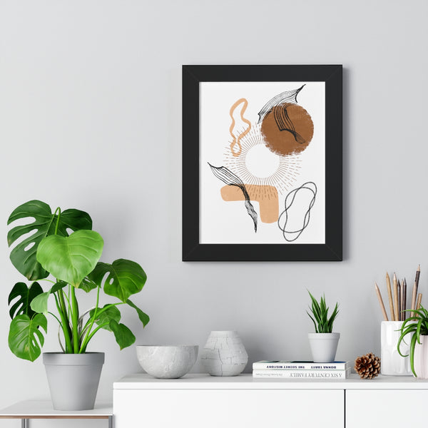Modern Abstract Framed Vertical Poster