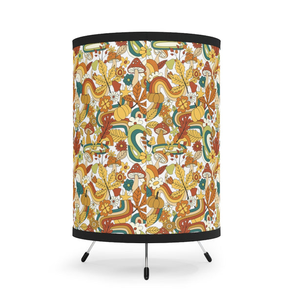 Retro Mushroom Tripod Lamp with High-Res Printed Shade, US/CA plug