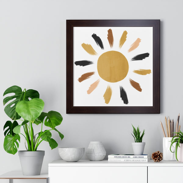 Modern Sunshine Framed Vertical Poster