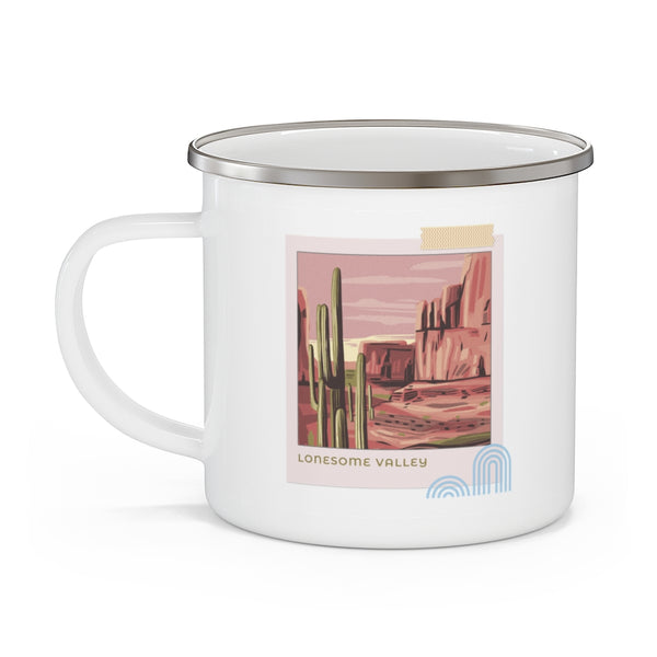 Lonesome Valley Camping Mug Midwest Gifts Travel Enamel Camping Mug Coffee Mug Tea Mug - Dakoda Goods & Co.