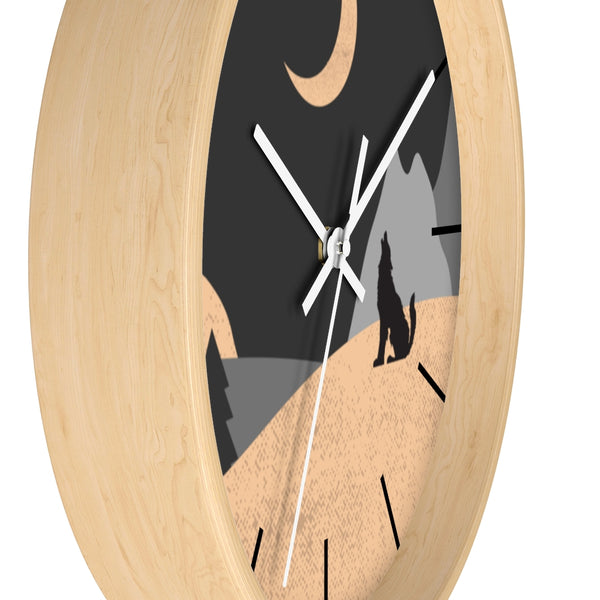 Wall Clock, Howling Moon Rustic Theme - Dakoda Goods & Co.