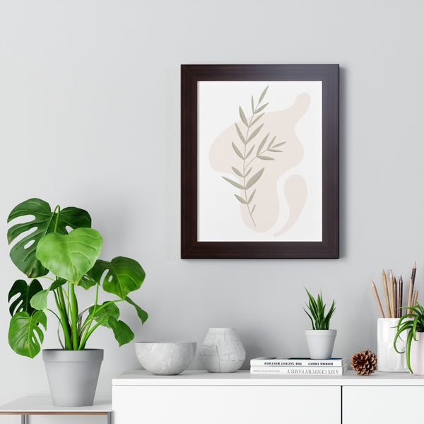 Modern Plant B Framed Vertical Poster