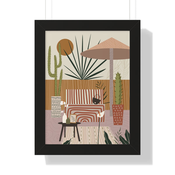 Modern Art Sketch Framed Vertical Poster