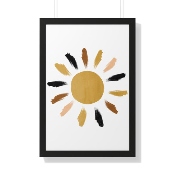 Modern Sunshine Framed Vertical Poster