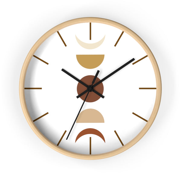 Wall Clock, Clocks, Moon Faces, Organic Theme, Wooden Clock, Time, Wall Decor - Dakoda Goods & Co.