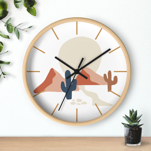 Wall Clock, Clocks, Midwest, Desert Theme, Wooden Clock, Time, Wall Decor - Dakoda Goods & Co.
