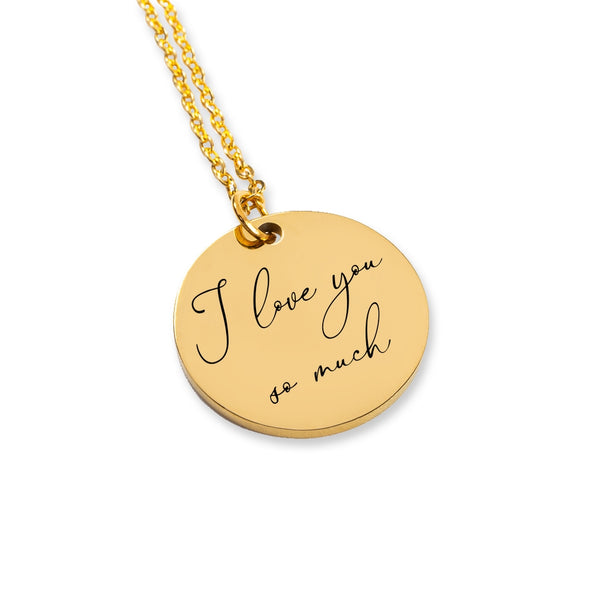 Handwritten Message Necklace for Mom, Mother's Day Gifts Personalized and Customized