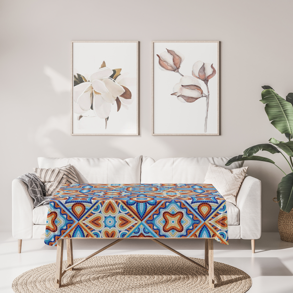 Tablecloth Mural Print Polyester Fade Resistant Table Cloth - Dakoda Goods & Co.