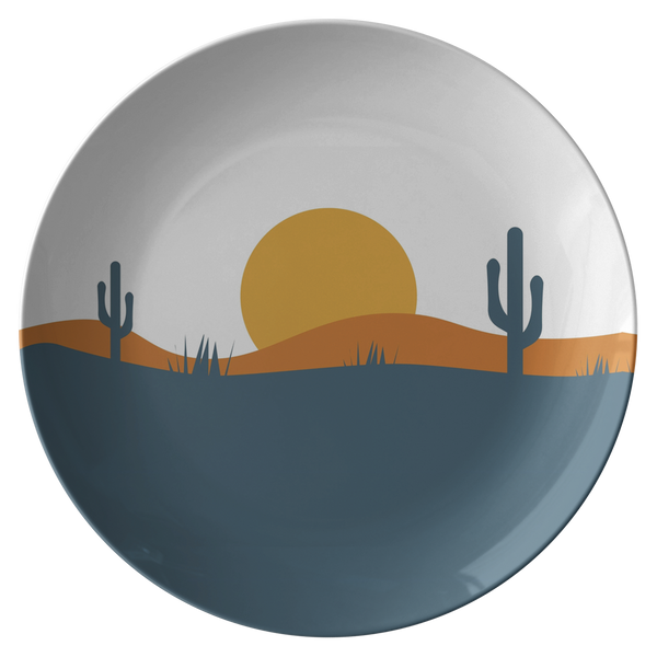 Sunset Desert Plastic Dinner Plate