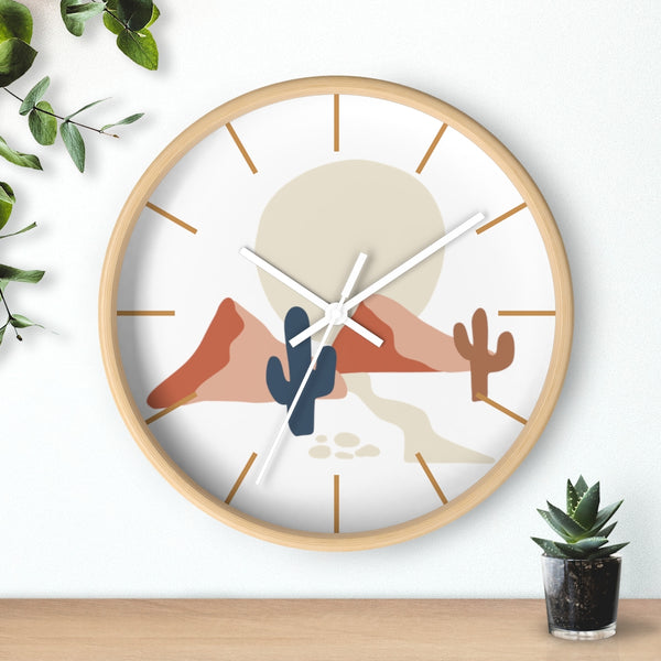 Wall Clock, Clocks, Midwest, Desert Theme, Wooden Clock, Time, Wall Decor - Dakoda Goods & Co.