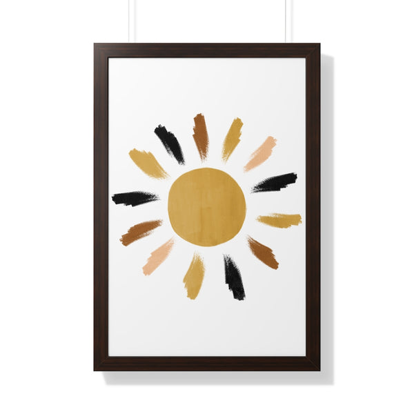 Modern Sunshine Framed Vertical Poster