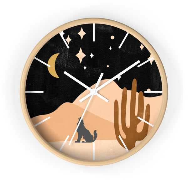 Wolf Mountain Night Wall Clock - Dakoda Goods & Co.