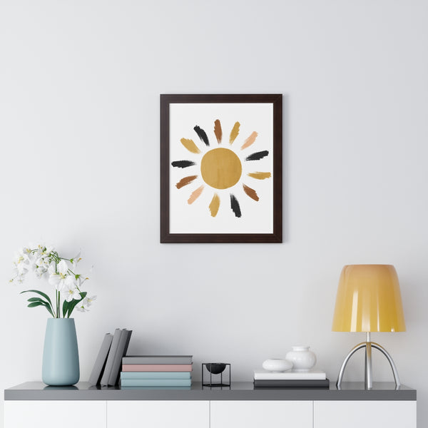 Modern Sunshine Framed Vertical Poster