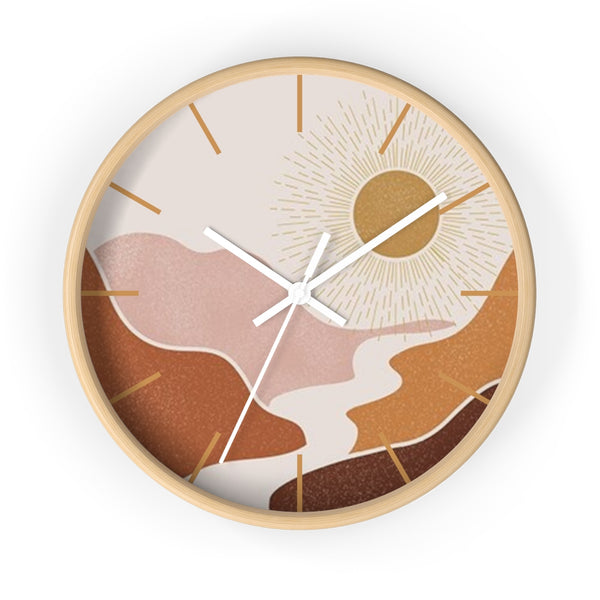 Wall Clock, Gifts, Clocks, Bohemian Desert, Modern, Time, Wall Decor, Midwest, Wood, Plexiglass, Decor, Home Decor, - Dakoda Goods & Co.
