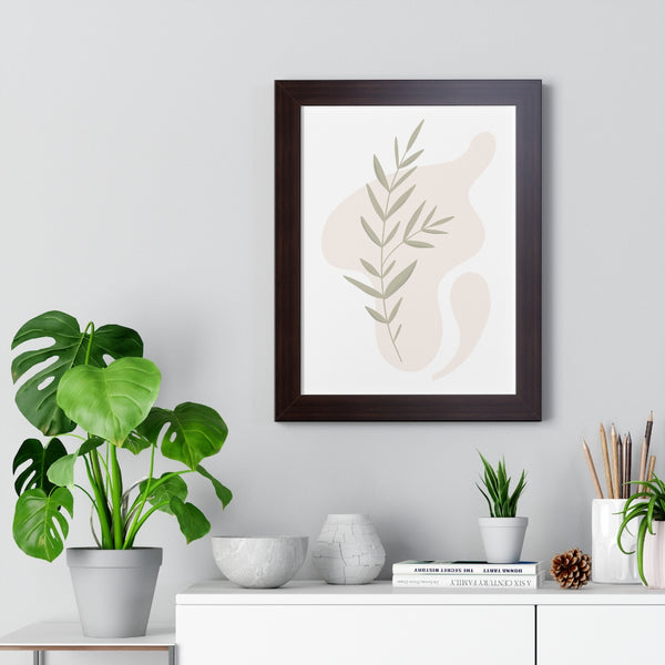Modern Plant B Framed Vertical Poster