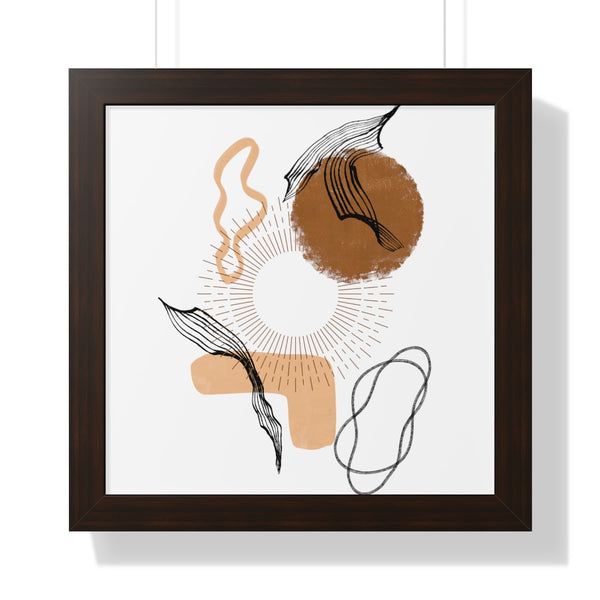 Modern Abstract Framed Vertical Poster