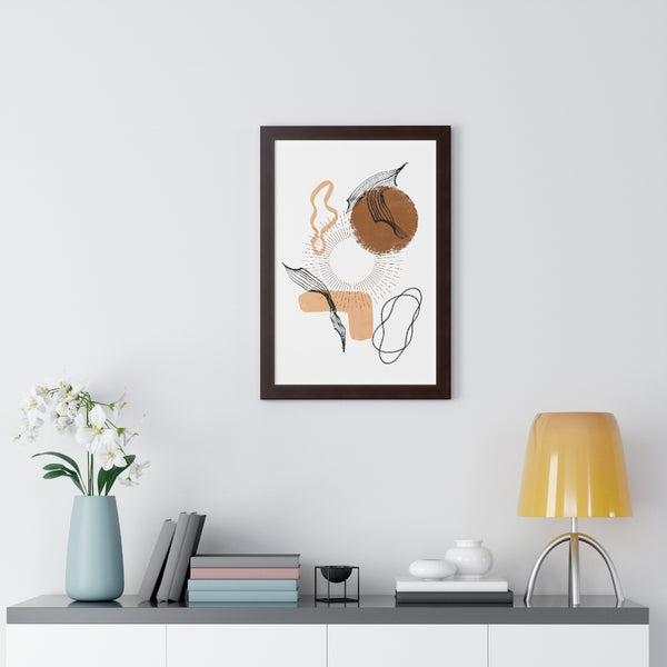 Modern Abstract Framed Vertical Poster