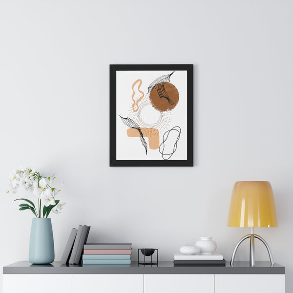 Modern Abstract Framed Vertical Poster