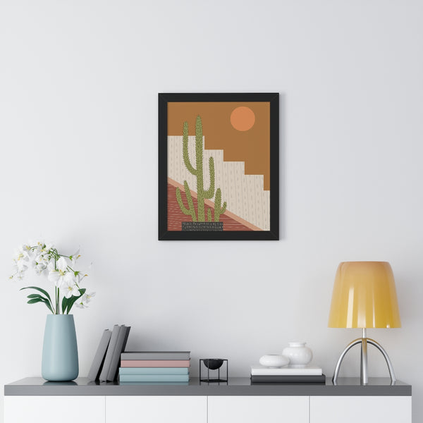 Modern Cactus Art Framed Vertical Poster
