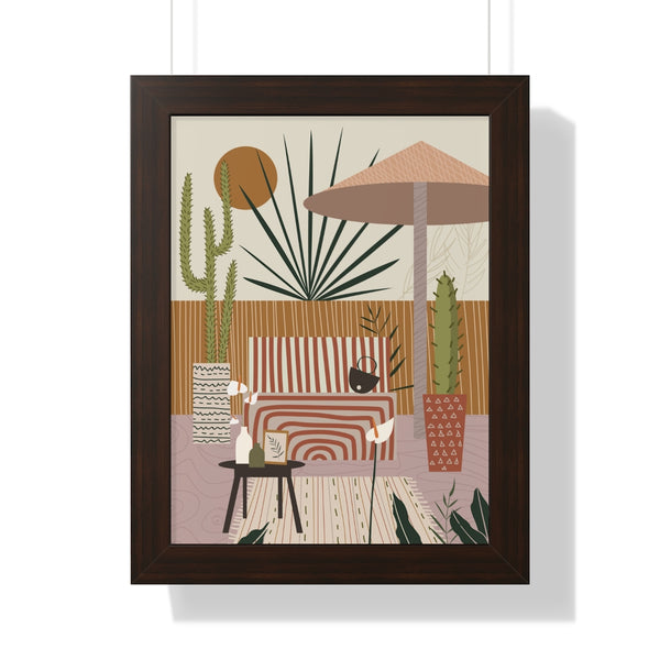 Modern Art Sketch Framed Vertical Poster