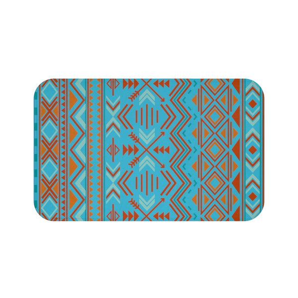 Blue Southwestern Bath Mat - Dakoda Goods & Co.