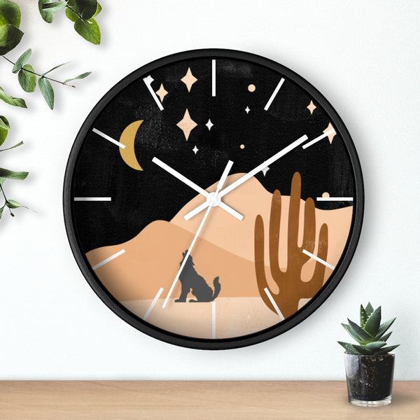 Wolf Mountain Night Wall Clock - Dakoda Goods & Co.