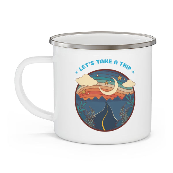 Camping Mug Gifts Travel Take a Trip Adventure Graphic Enamel Camping Mug Coffee Mug Tea Mug - Dakoda Goods & Co.