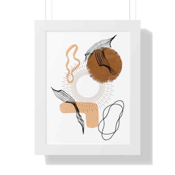 Modern Abstract Framed Vertical Poster