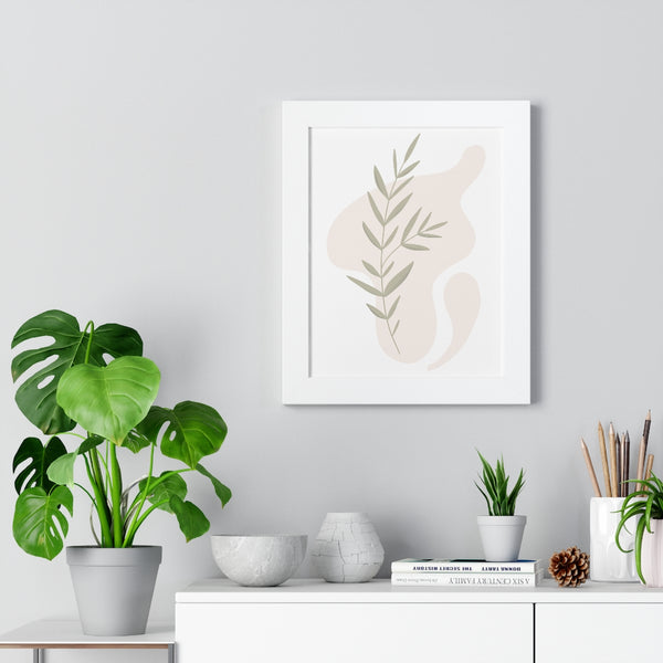 Modern Plant B Framed Vertical Poster