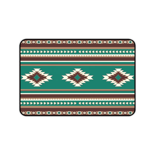Desk Mat Boho Turquoise Diamonds Southwestern Mat for Desk Large Mouse Pad Desk Accessories Large Desk Mat Pad, 3 Sizes