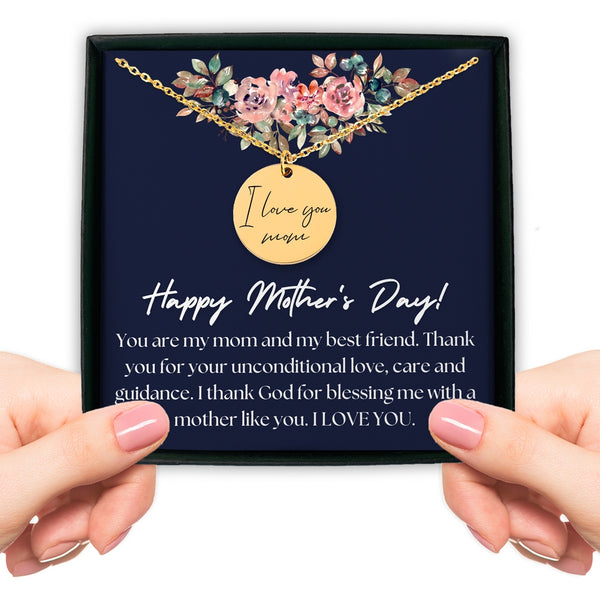Handwritten Message Necklace for Mom, Mother's Day Gifts Personalized and Customized