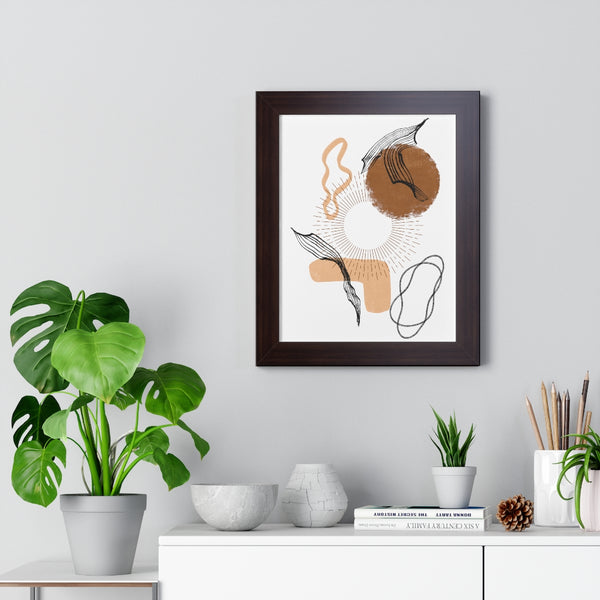 Modern Abstract Framed Vertical Poster