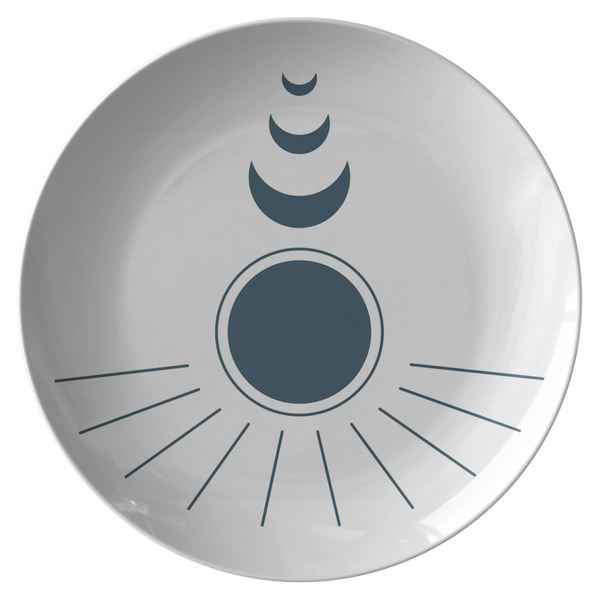 Celestial Blue Plastic Dinner Plate