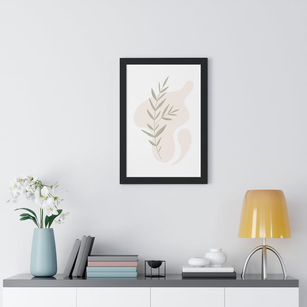 Modern Plant B Framed Vertical Poster