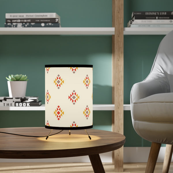 Table Lamp Sedona Horizon Tripod Lamp with High-Res Printed Shade