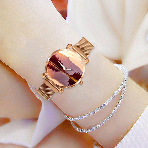 Scenic Watch Multicolor Women’s Magnetic Buckle Quartz Wrist Watch