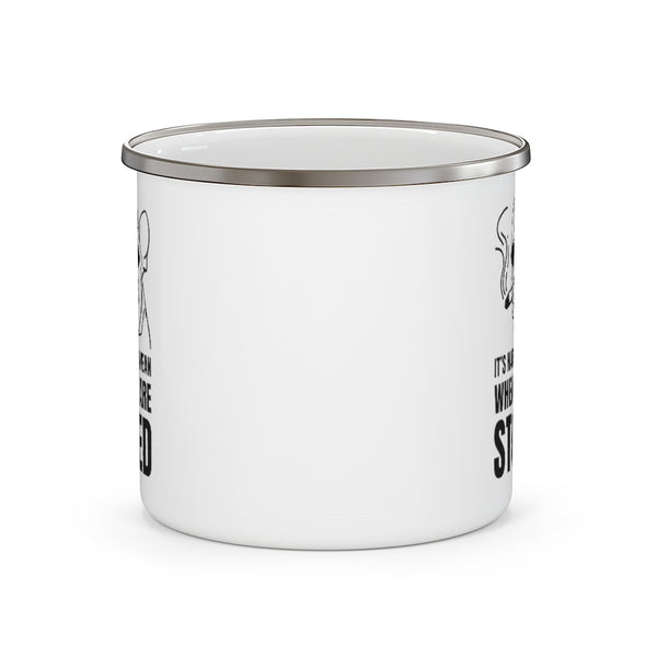 Camping Mug Funny Gifts Travel Enamel Camping Mug Coffee Mug Tea Mug 420 It's hard to be mean when you're stoned Mug - Dakoda Goods & Co.