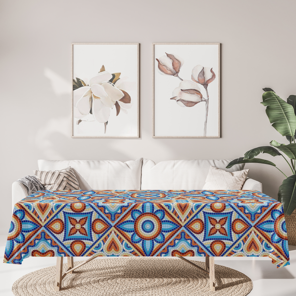 Tablecloth Mural Print Polyester Fade Resistant Table Cloth - Dakoda Goods & Co.