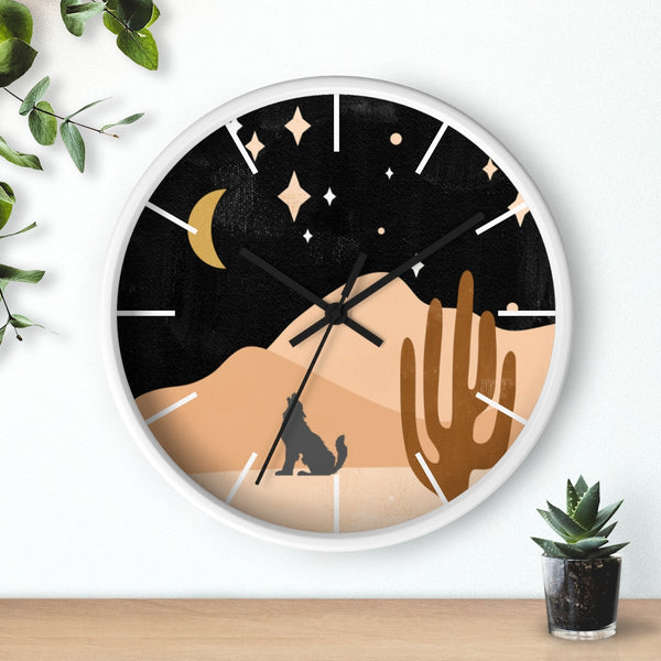 Wolf Mountain Night Wall Clock - Dakoda Goods & Co.