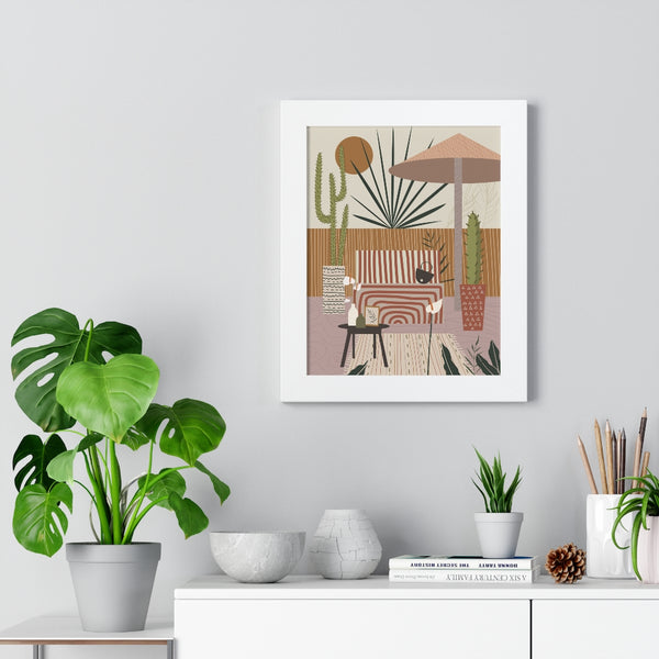 Modern Art Sketch Framed Vertical Poster