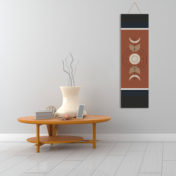Moon Phases Wooden Plaque 6" x 20" - Dakoda Goods & Co.