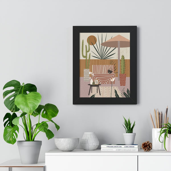Modern Art Sketch Framed Vertical Poster