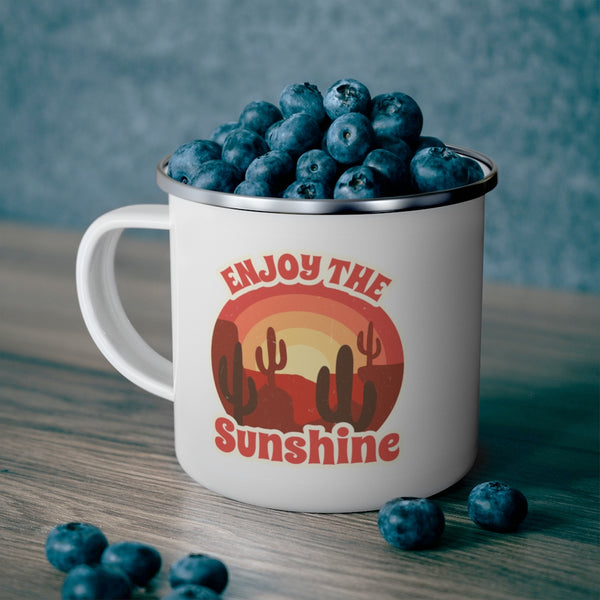 Enjoy the Sunshine Gifts Camping Mug Midwest Gifts Travel Enamel Camping Mug Coffee Mug Tea Mug - Dakoda Goods & Co.